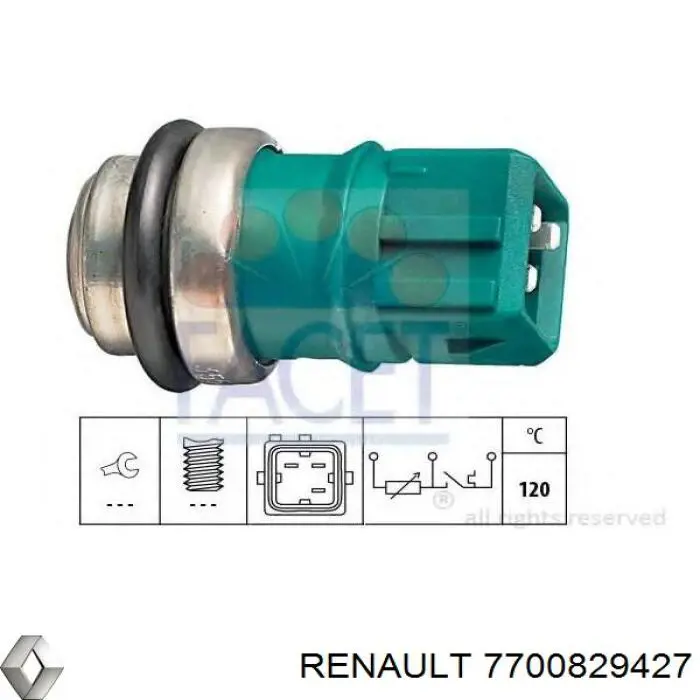 7700829427 Renault (RVI) датчик температуры охлаждающей жидкости