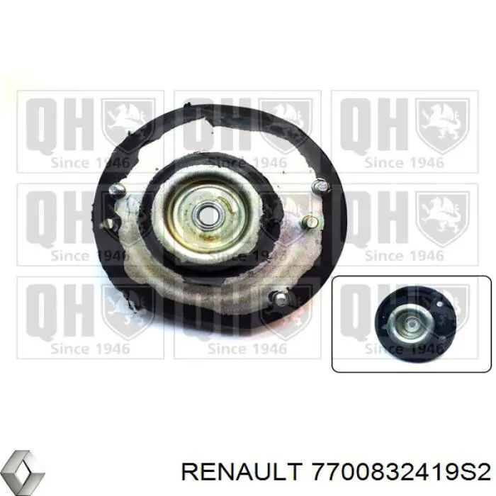 Опора амортизатора переднего левого 7700832419S2 Renault (RVI)