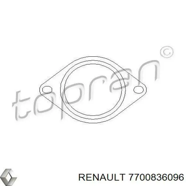 7700836096 Renault (RVI) прокладка приемной трубы глушителя