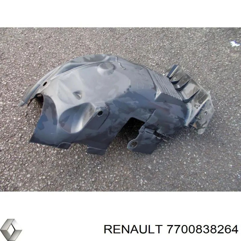 7700838264 Renault (RVI) guarda-barras esquerdo dianteiro do pára-lama dianteiro