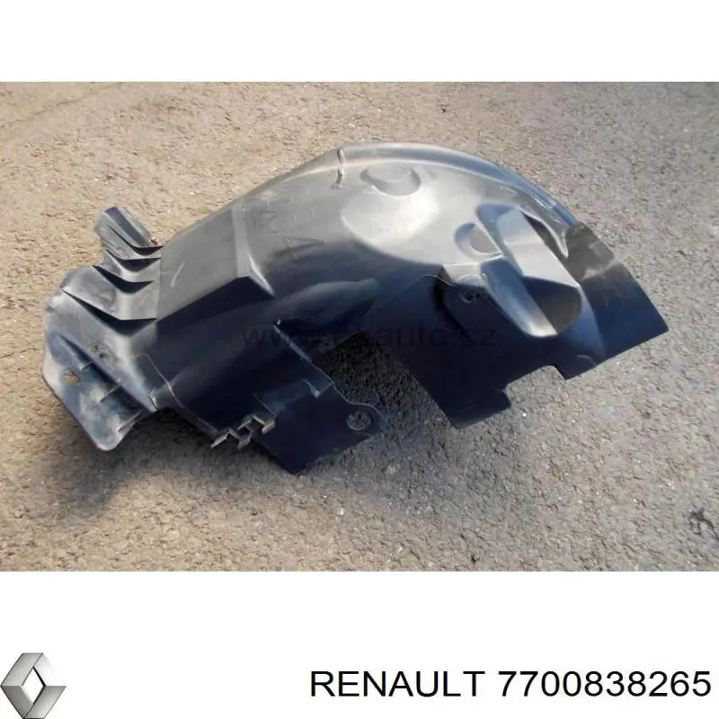 7700838265 Renault (RVI) guarda-barras direito dianteiro do pára-lama dianteiro
