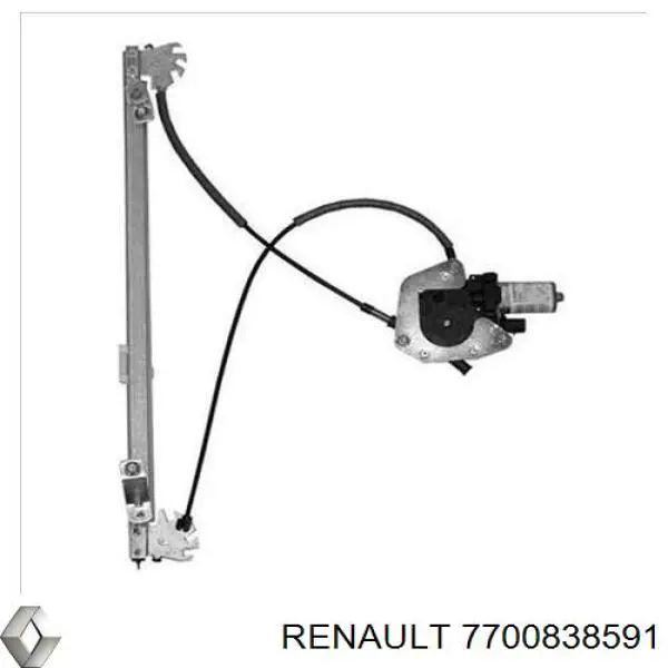 Стеклоподъемник передней правой двери 7700838591 Renault (RVI)