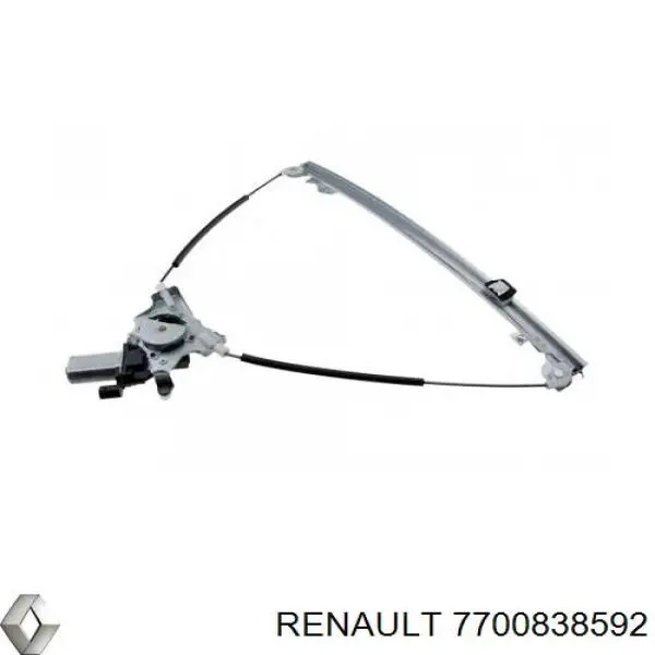 7700838592 Renault (RVI) mecanismo de acionamento de vidro da porta dianteira esquerda