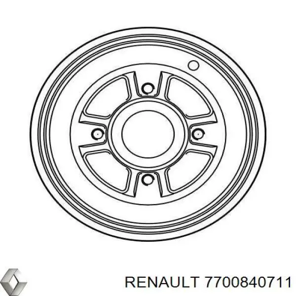 Барабан тормозной задний Renault (RVI) 7700840711 цена, от 48.47 USD