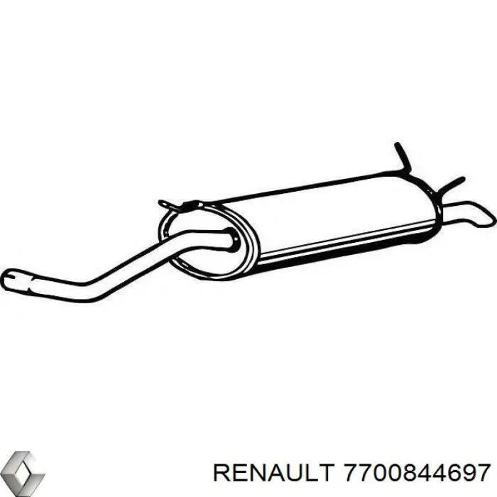 Выхлоп задний Renault (RVI) 7700844697 цена, от 70.11 USD