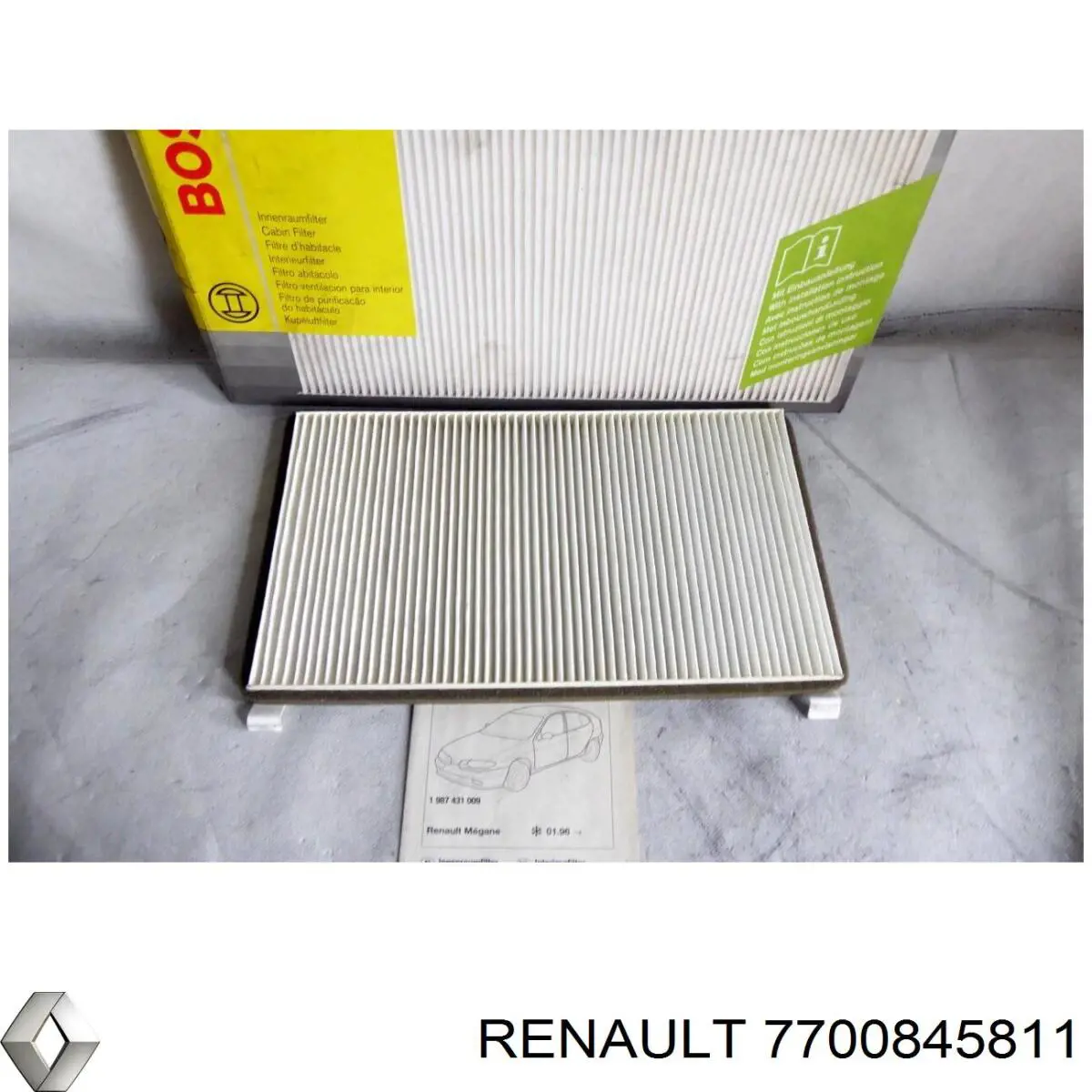 Купить 7700845811 Renault (RVI) Фильтр салона угольный