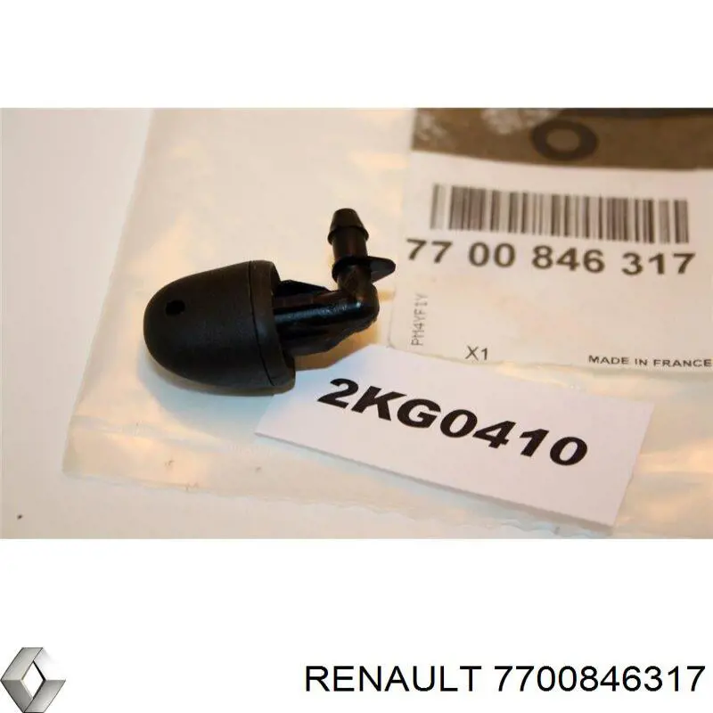 Форсунка омывателя заднего стекла 7700846317 Renault (RVI)