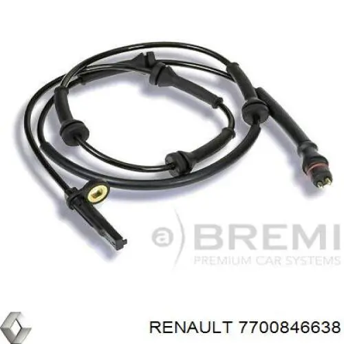 7700846638 Renault (RVI) sensor abs dianteiro direito