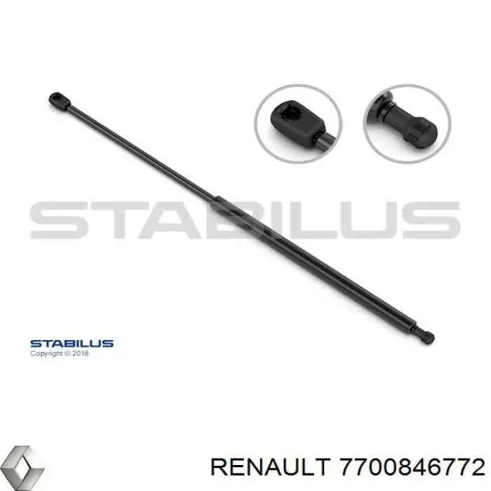 Амортизатор багажника 7700846772 Renault (RVI)