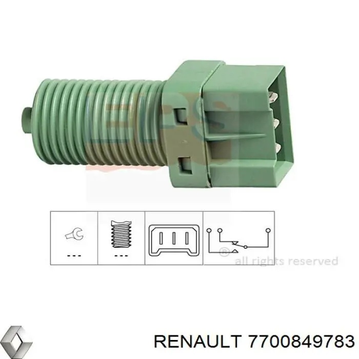 Interruptor luces de freno 7700849783 Renault (RVI)