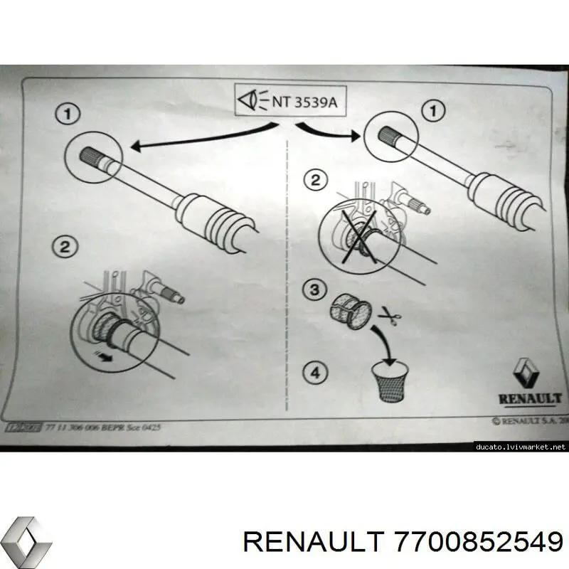 Сальник полуоси переднего моста правой Renault (RVI) 7700852549 цена, от 8.31 USD