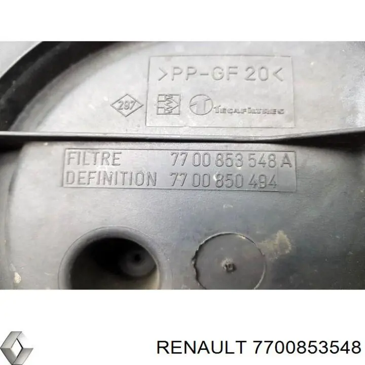 Корпус воздушного фильтра в сборе Renault (RVI) 7700853548 цена, от 31.67 USD