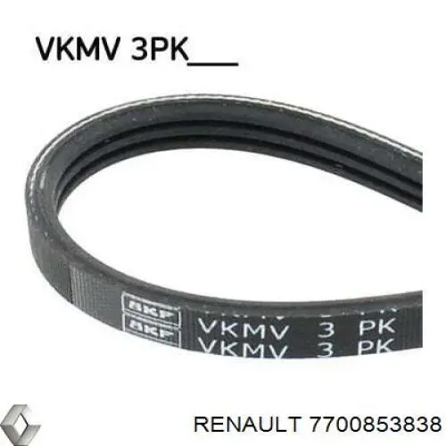 Клиновый ремень Renault (RVI) 7700853838 цена, от 4.37 USD