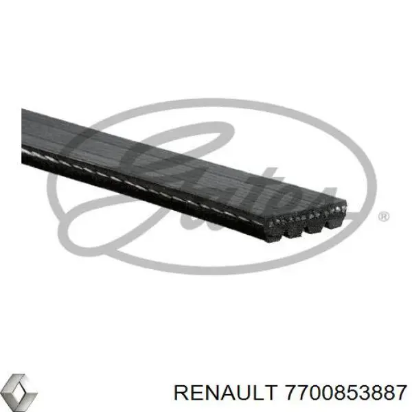 Клиновый ремень Renault (RVI) 7700853887 цена, от 8.07 USD