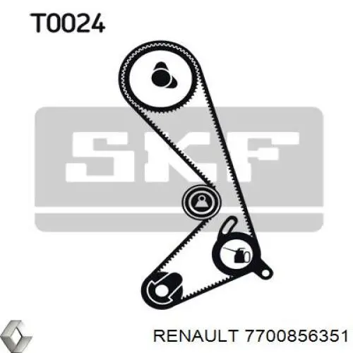 Correa distribucion 7700856351 Renault (RVI)