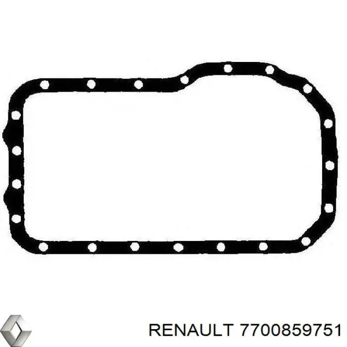 Прокладка піддону картера двигуна 7700859751 Renault (RVI)