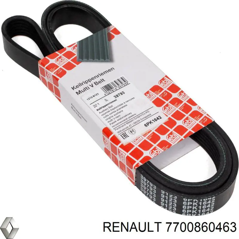 Клиновый ремень Renault (RVI) 7700860463 цена, от 16.26 USD