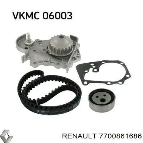 Помпа охлаждения Renault (RVI) 7700861686 цена, от 19.52 USD