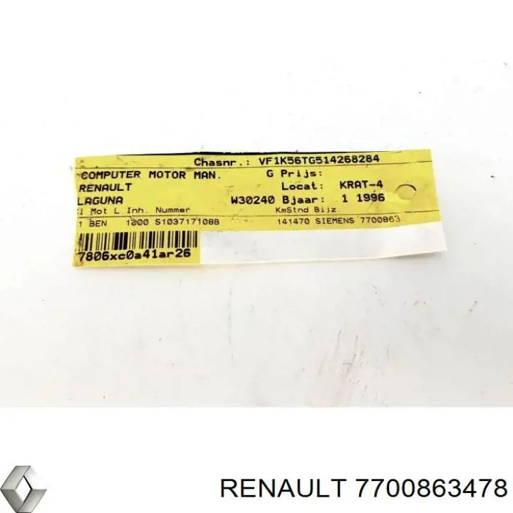  7700863478 Renault (RVI)