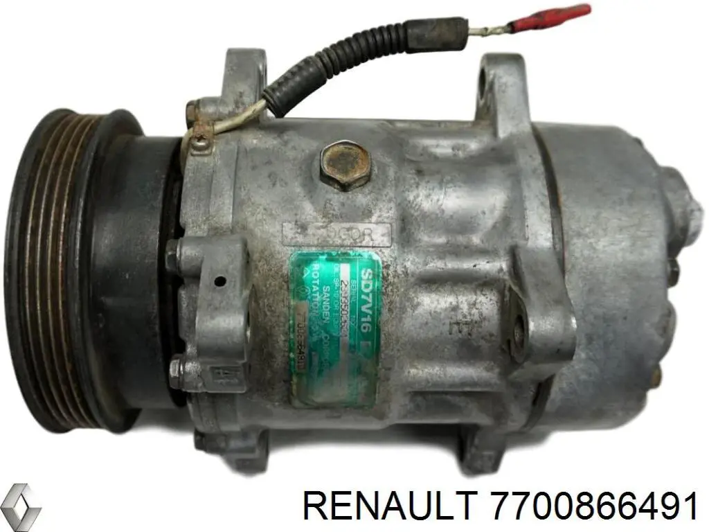 Компрессор кондиционера 7700866491 Renault (RVI)