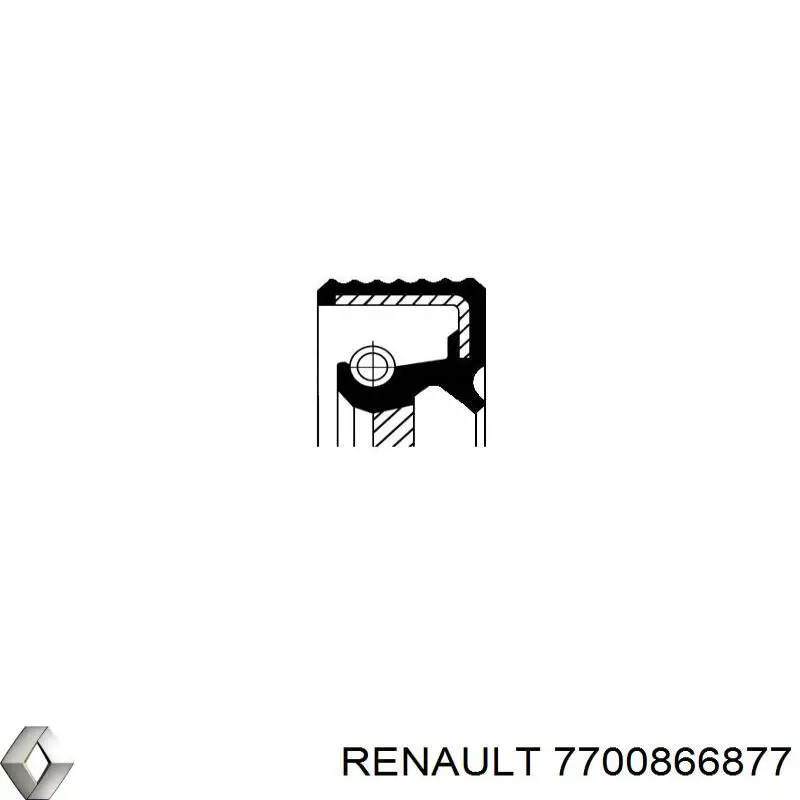 Сальник коленвала двигателя передний 7700866877 Renault (RVI)