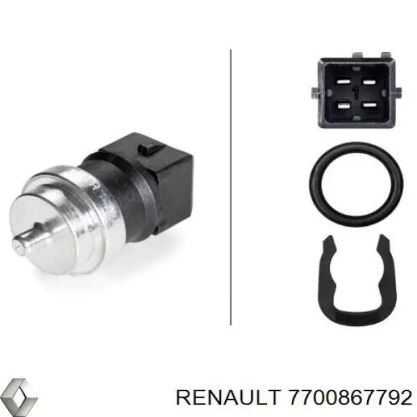 Junta de brida de sistema derefrigeración 7700867792 Renault (RVI)