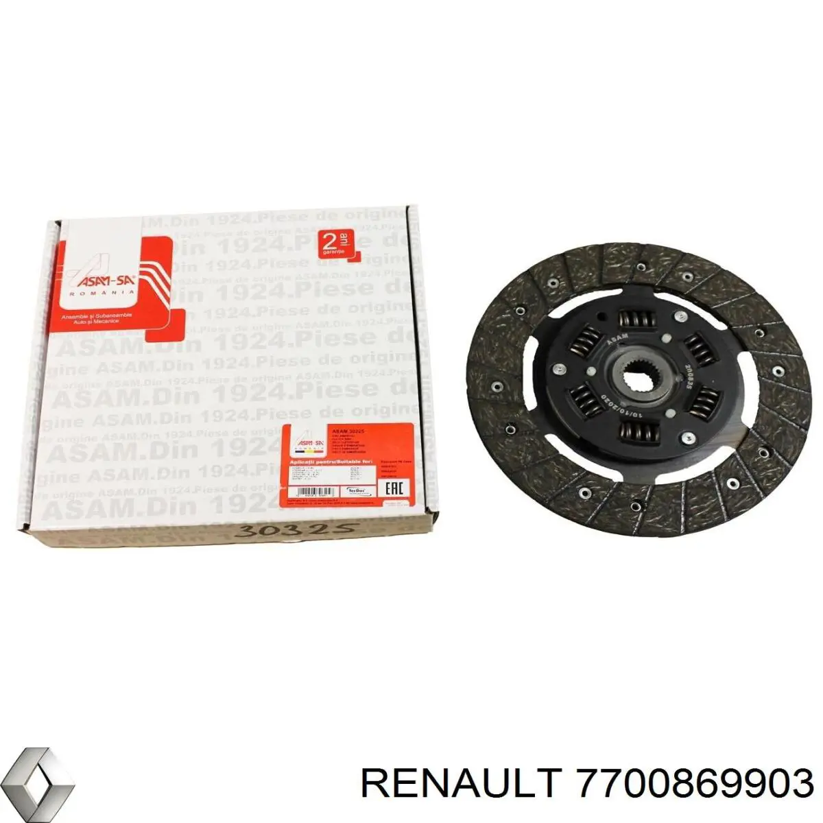 Disco de embrague 7700869903 Renault (RVI)