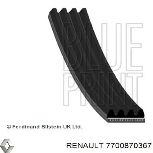 Клиновый ремень Renault (RVI) 7700870367 цена, от 5.02 USD