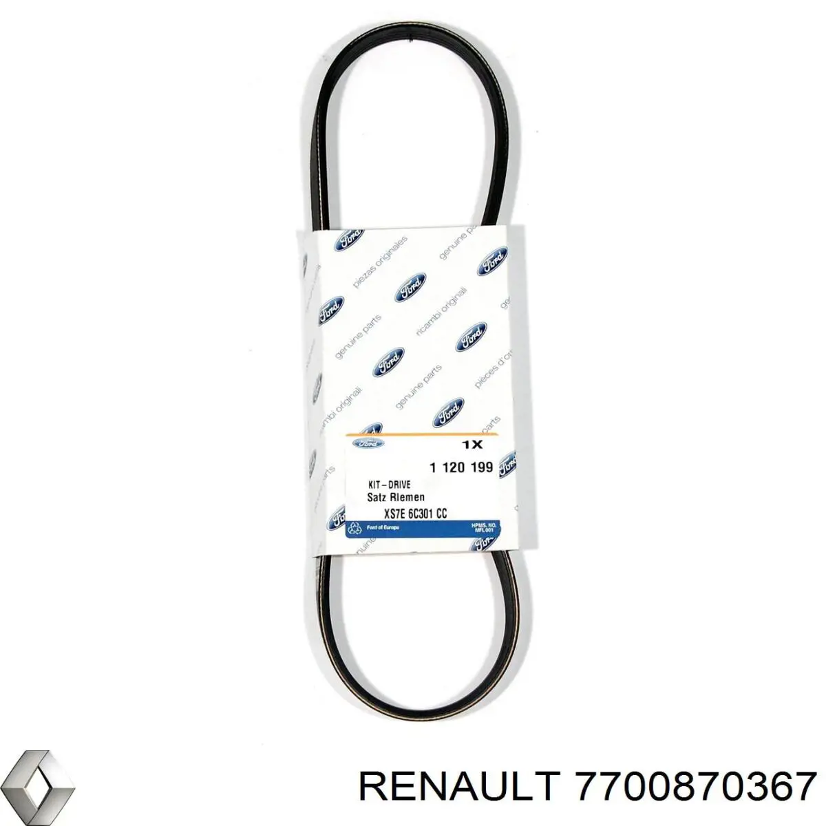 Ремень генератора 7700870367 Renault (RVI)