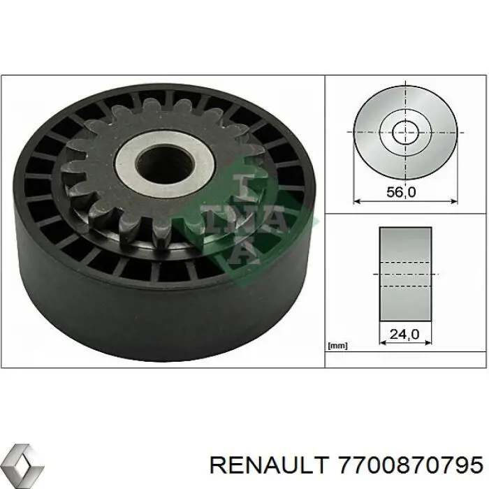 Ролик натяжителя приводного ремня Renault (RVI) 7700870795