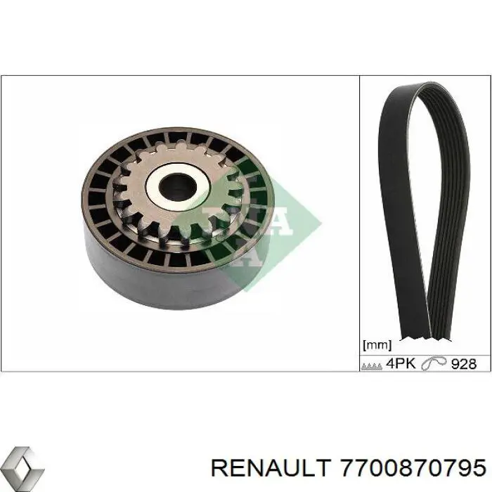 Купить 7700870795 Renault (RVI) Натяжной ролик
