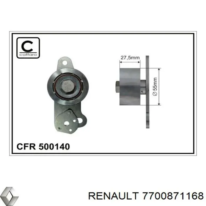 Ролик натяжителя ремня газораспределения Renault (RVI) 7700871168 цена, от 32.04 USD