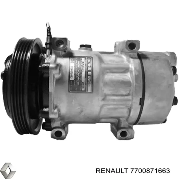 Компрессор кондиционера 7700871663 Renault (RVI)