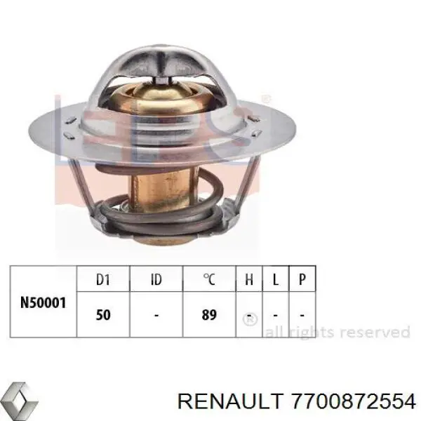 7700872554 Renault (RVI) термостат