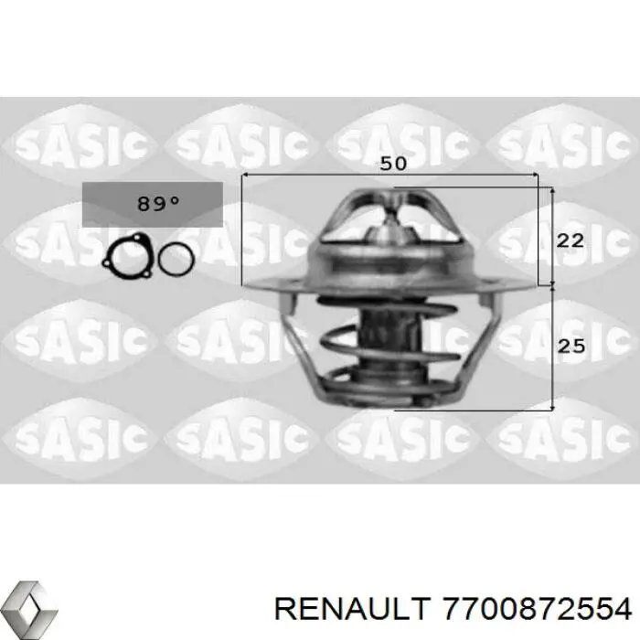 Термостат в корпусе Renault (RVI) 7700872554 цена, от 7.62 USD