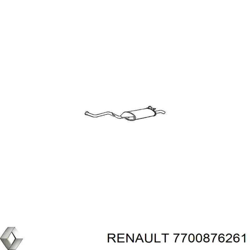 7700876261 Renault (RVI) глушитель, задняя часть