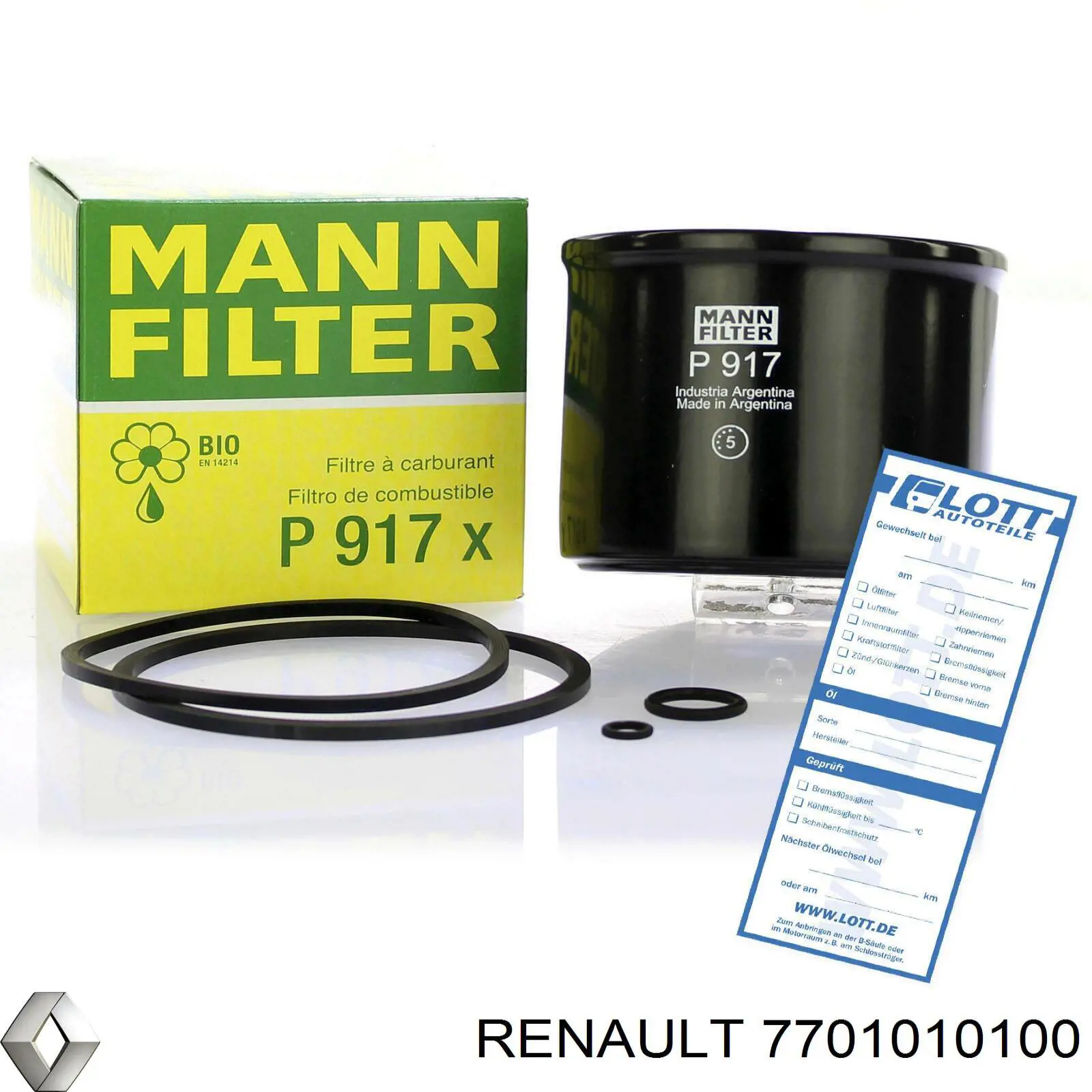 Фильтр топливный Renault (RVI) 7701010100