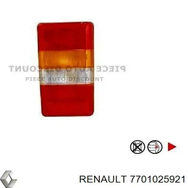 Фонарь задний правый 7701025921 Renault (RVI)