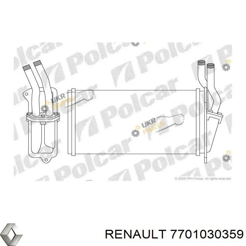 Радиатор печки 7701030359 Renault (RVI)