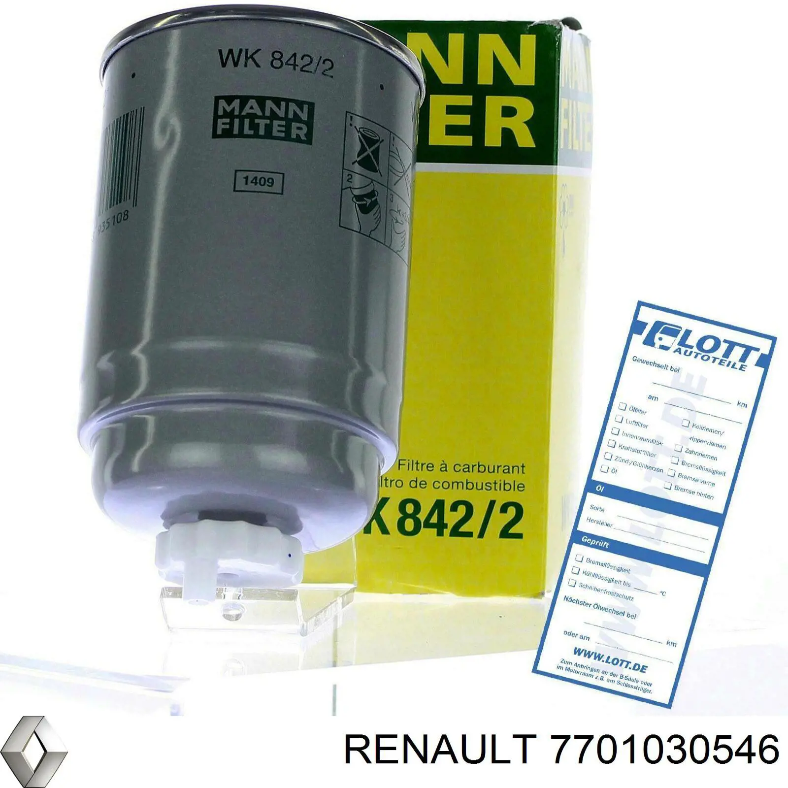 Топливный фильтр 7701030546 Renault (RVI)