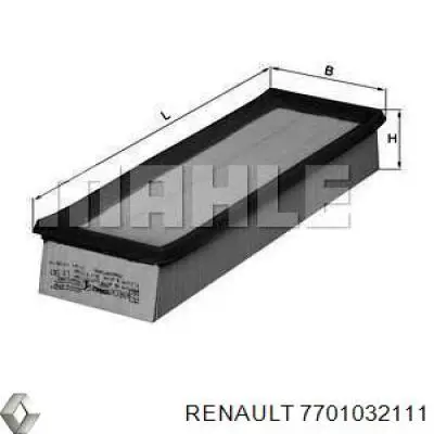 Воздушный фильтр 7701032111 Renault (RVI)