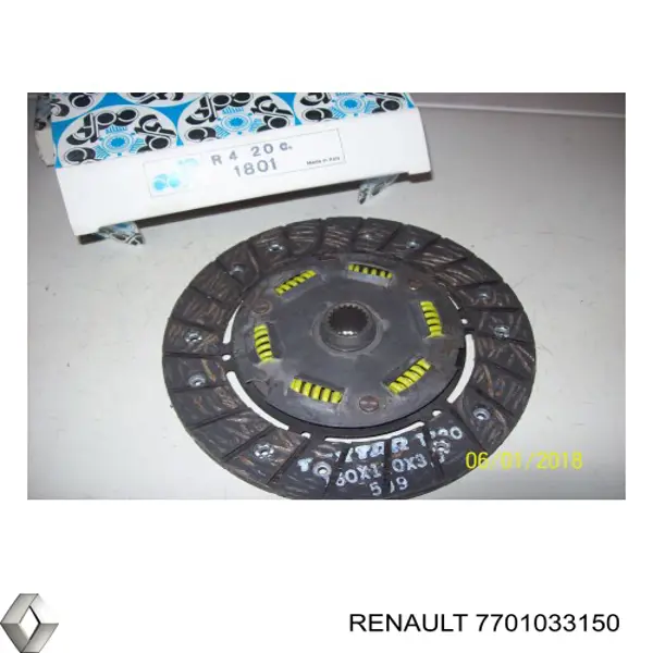 Disco de embrague 7701033150 Renault (RVI)