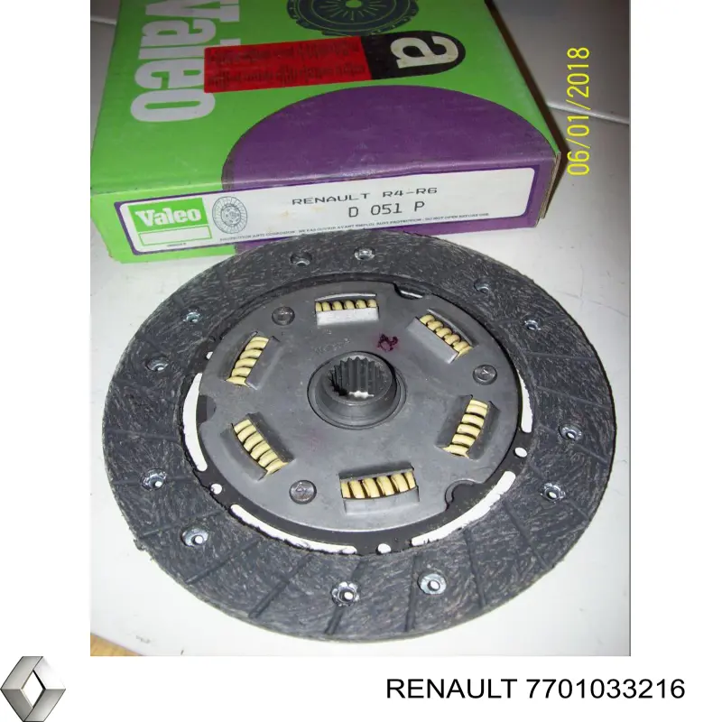 Disco de embrague 7701033216 Renault (RVI)