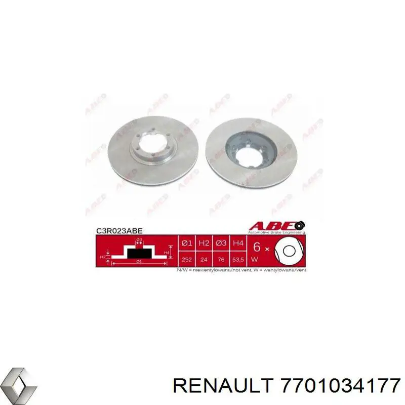 7701034177 Renault (RVI)