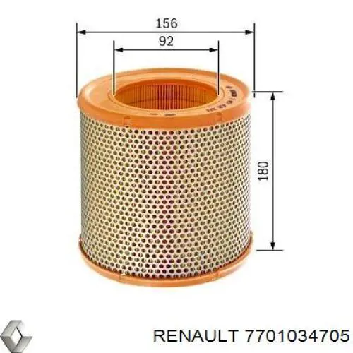 Элемент воздушного фильтра Renault (RVI) 7701034705 цена, от 3.51 USD