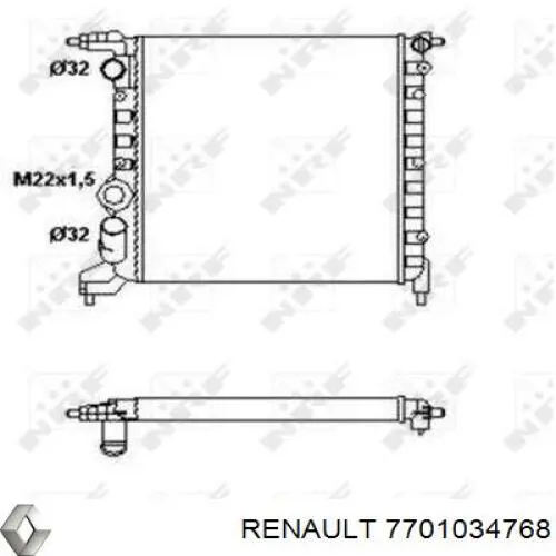 7701034768 Renault (RVI) радиатор