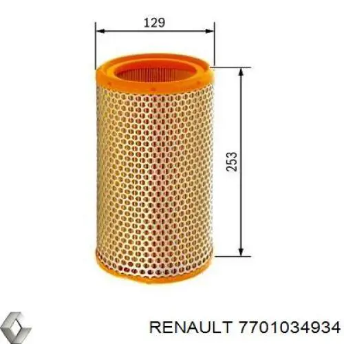 7701034934 Renault (RVI) воздушный фильтр