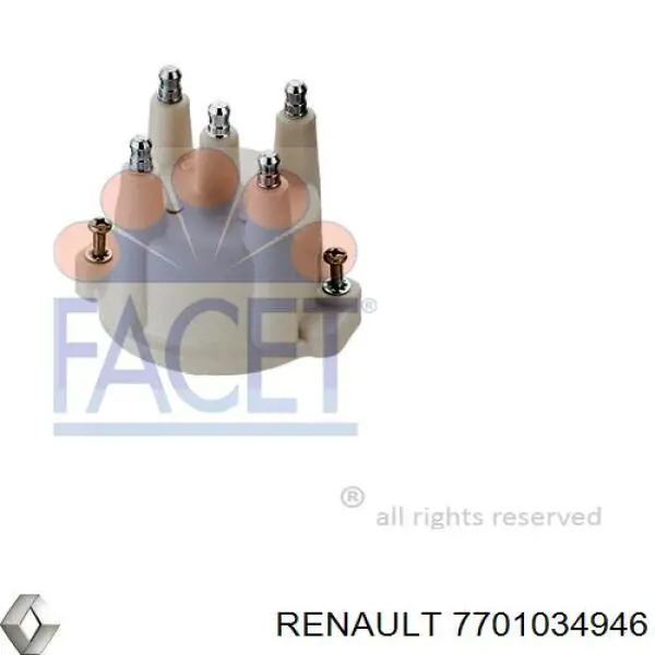 Крышка распределителя зажигания (трамблера) 7701034946 Renault (RVI)