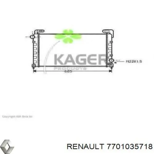 Радиатор 7701035718 Market (OEM)