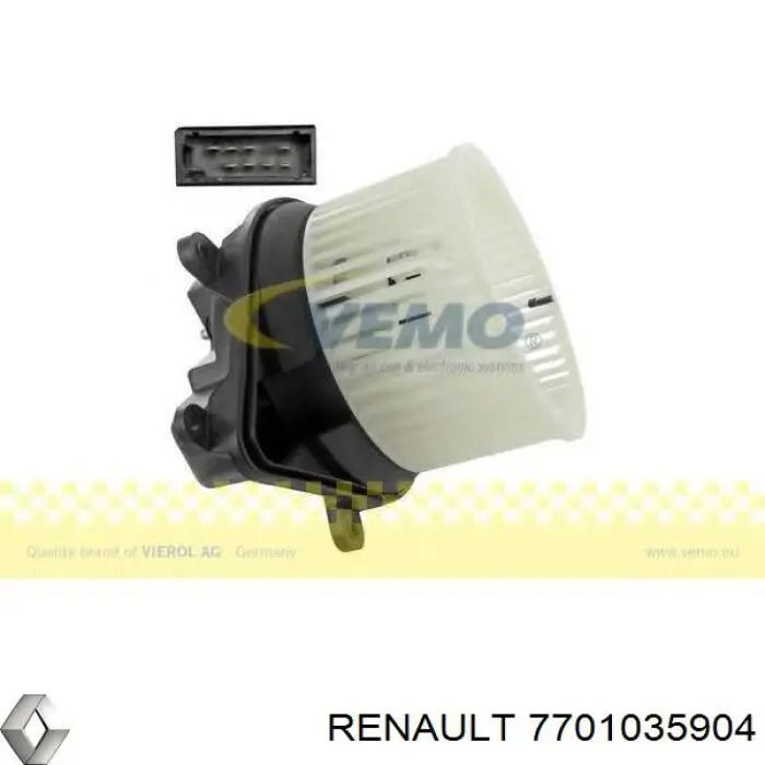 Мотор вентилятора печки (отопителя салона) Renault (RVI) 7701035904 цена, от  